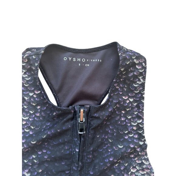 OYSHO Womens Active Bra Zip Crop Top Size Small - Picture 4 of 4